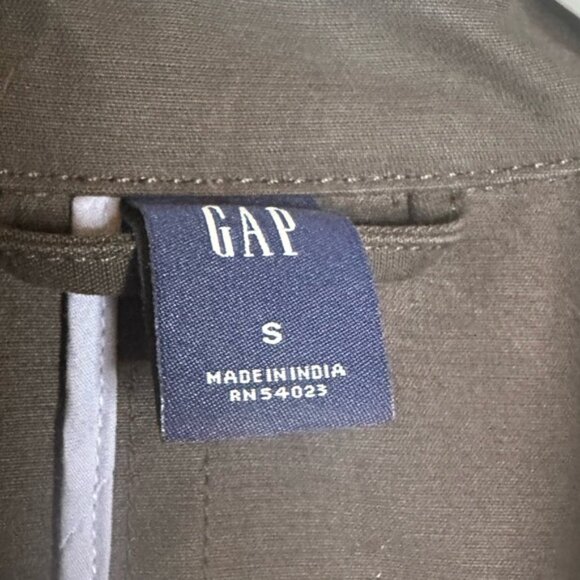 GAP Women's Double-Breasted long Trench Coat - Brown.  Size Small - Picture 3 of 4